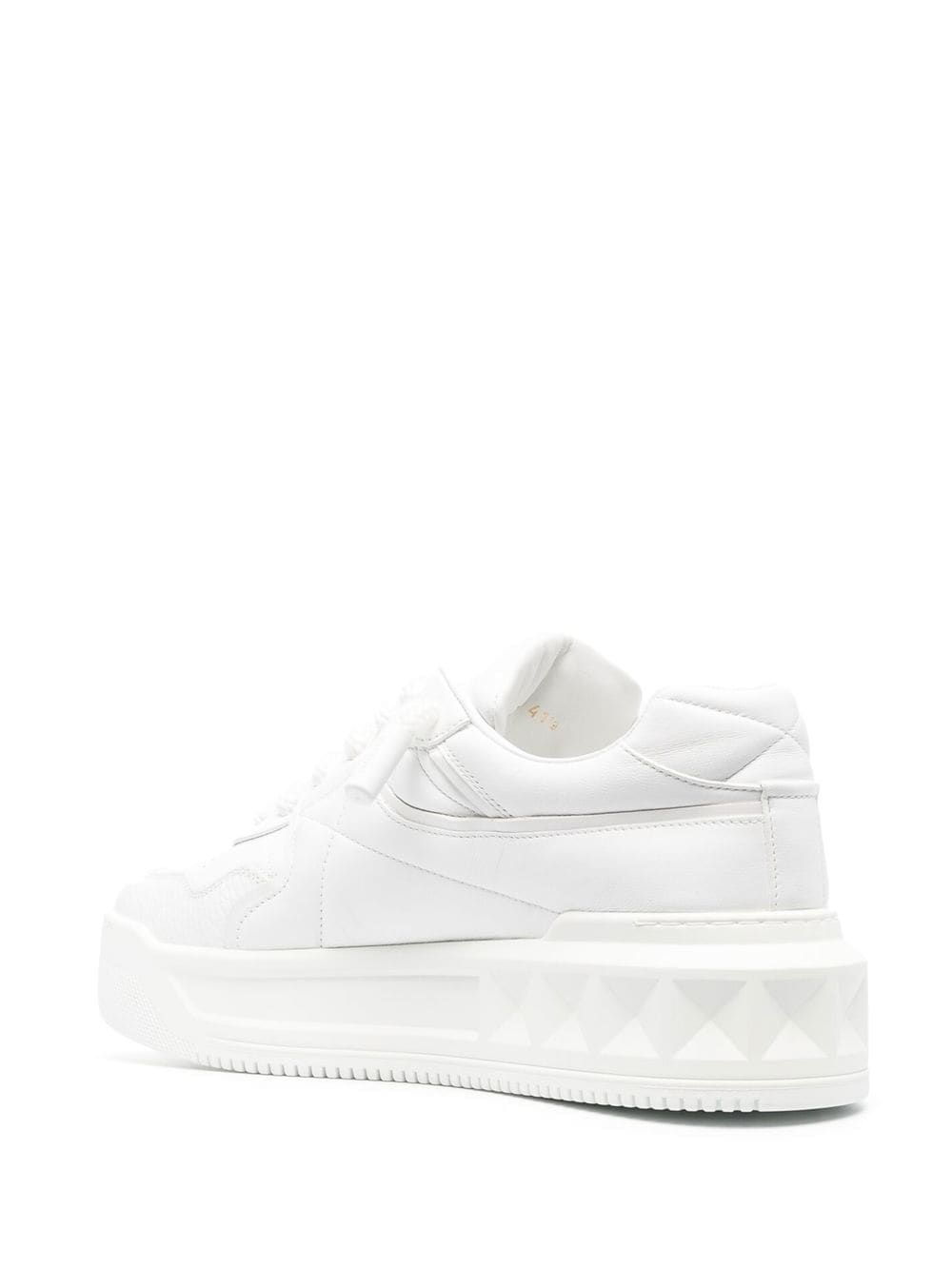 Valentino Garavani Roman Stud White Calfskin Sneakers image 3