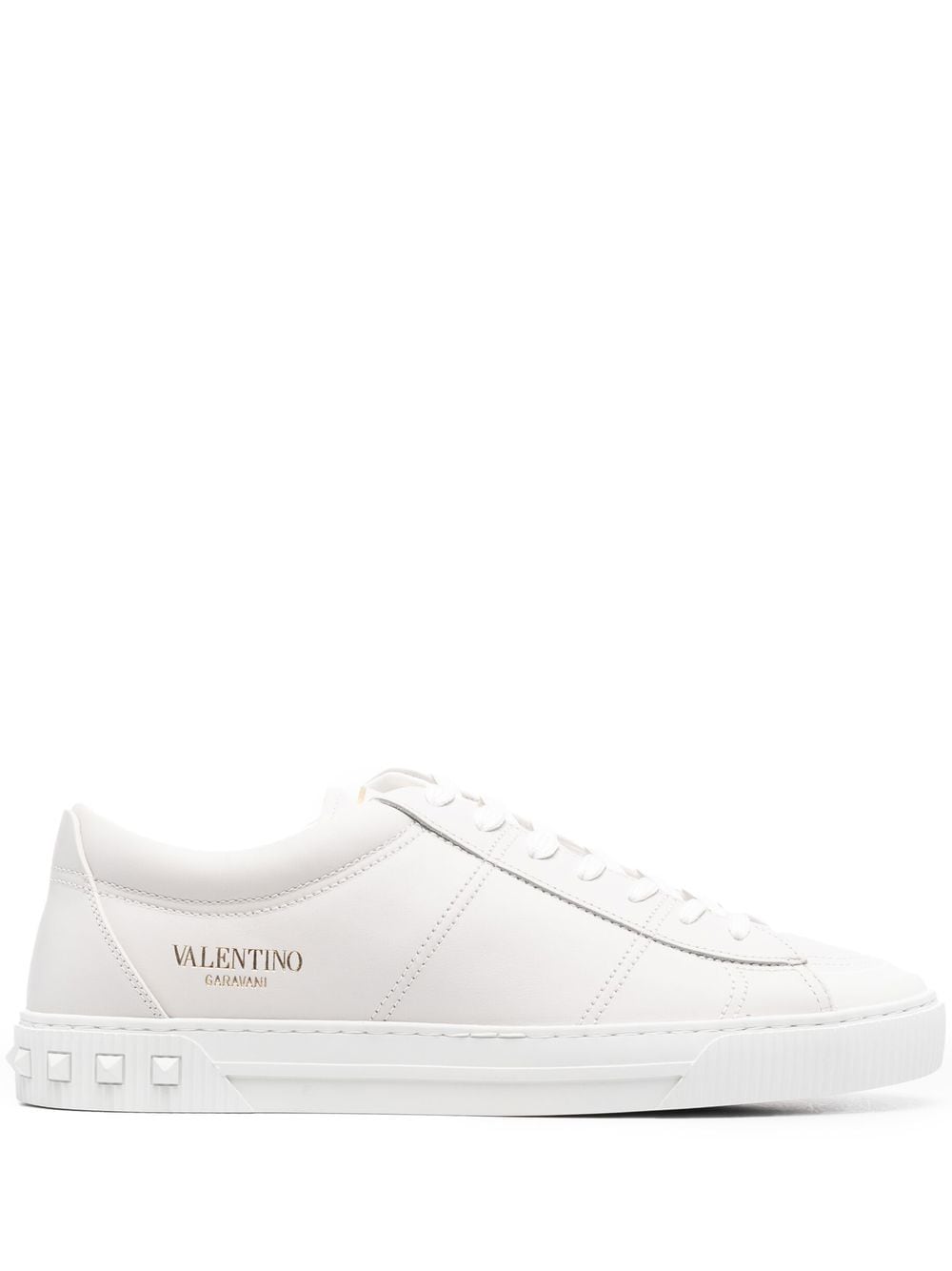 Valentino Garavani Studded White Leather Sneakers image 0