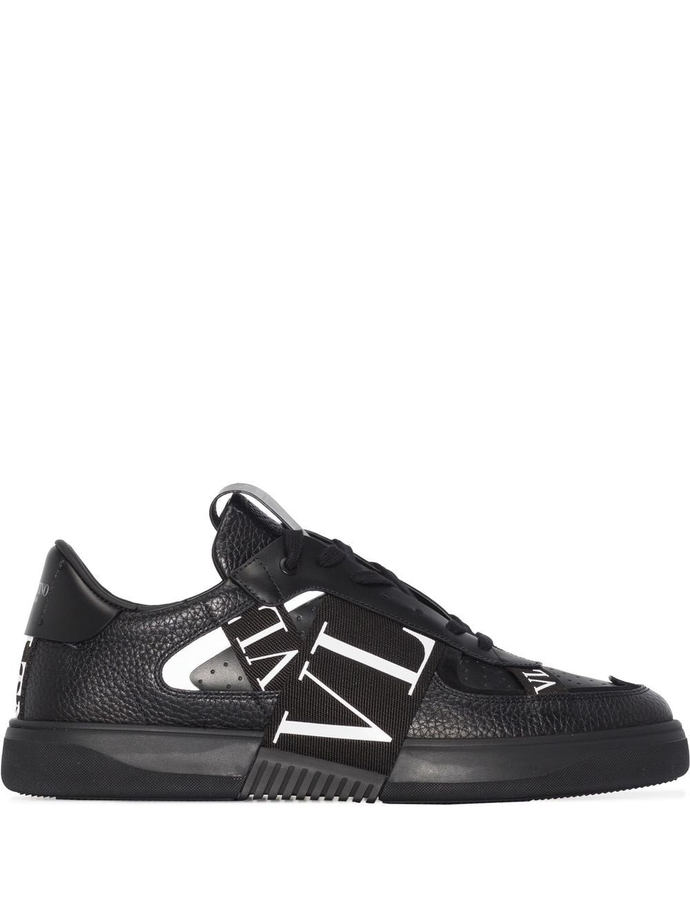 Valentino Garavani VL7N Black Leather Low-Top Sneakers image 0