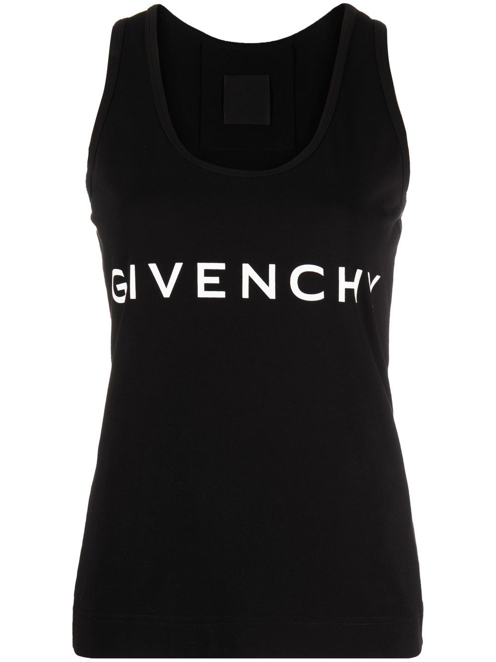 Givenchy Logo Print Racerback Tank Top - Black image 0