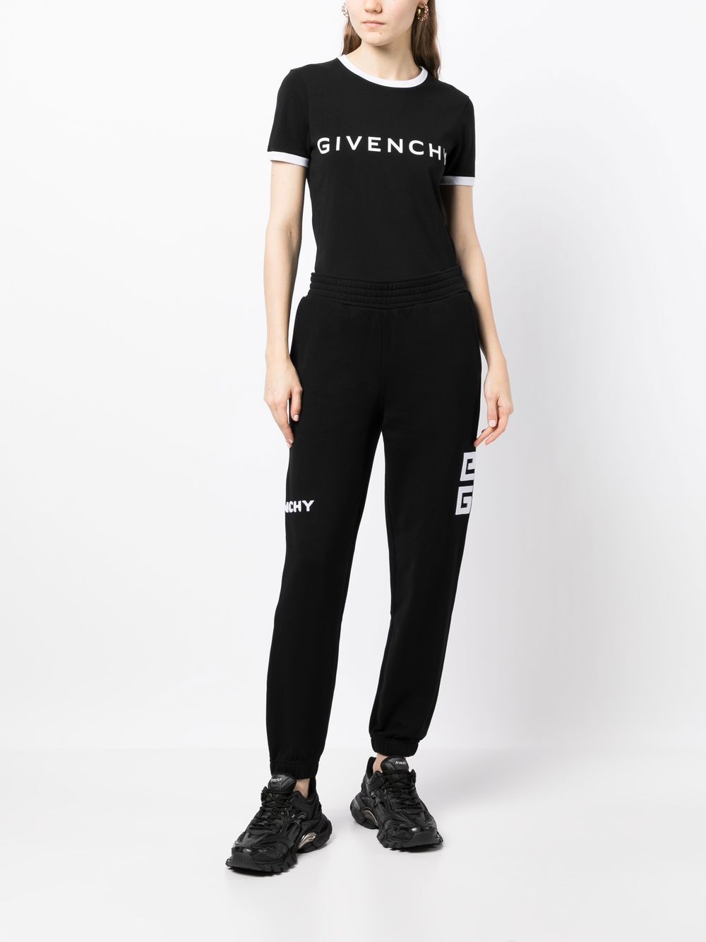 Givenchy Black Logo-Print Cotton T-Shirt image 1