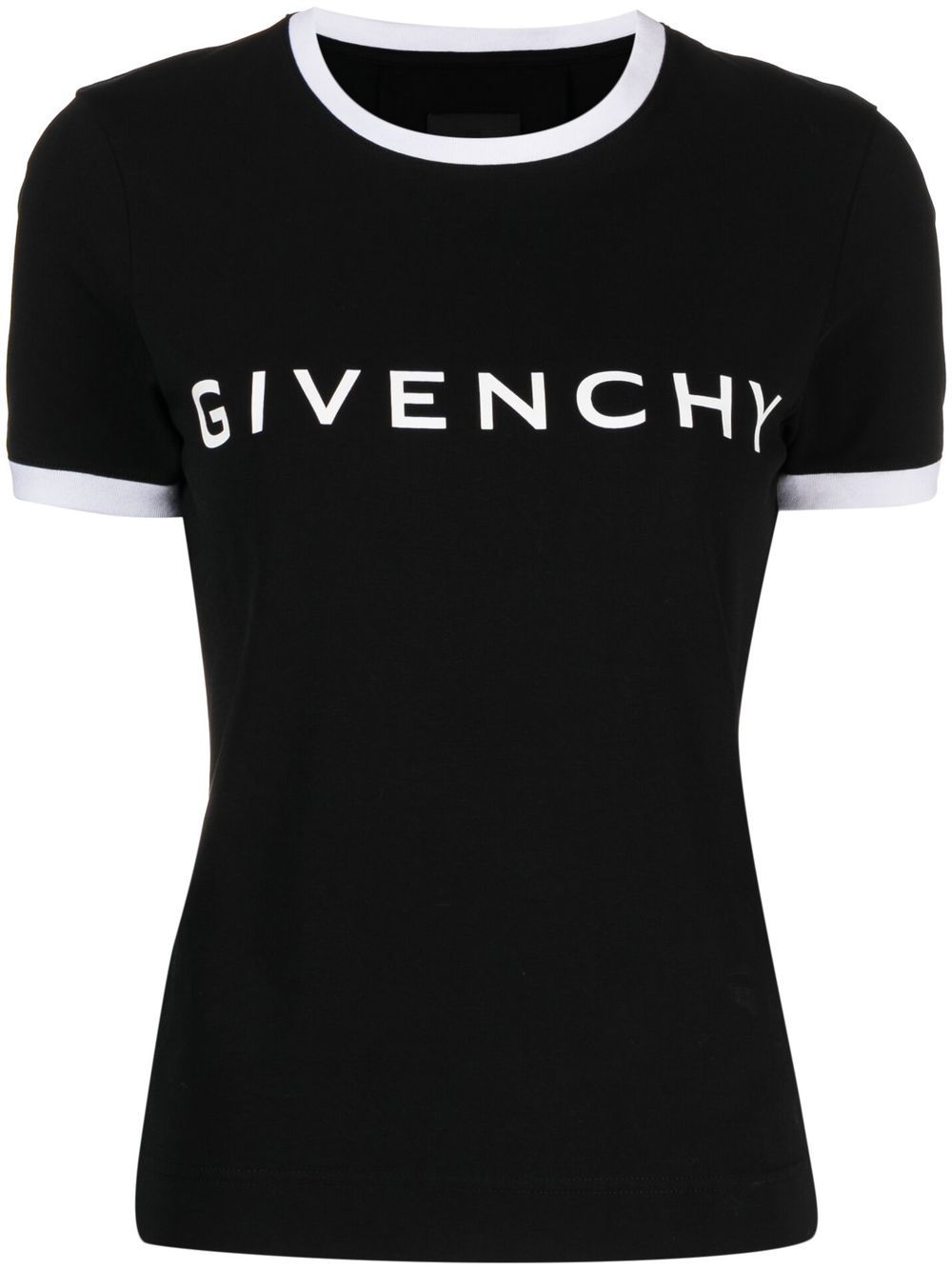 Givenchy Black Logo-Print Cotton T-Shirt image 0