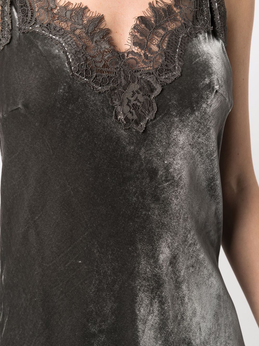 GOLD HAWK Grey Lace Trim Camisole Top image 3