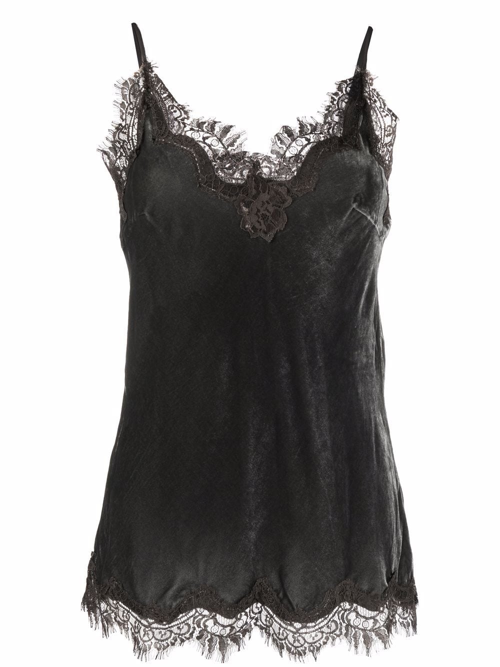 GOLD HAWK Grey Lace Trim Camisole Top image 0