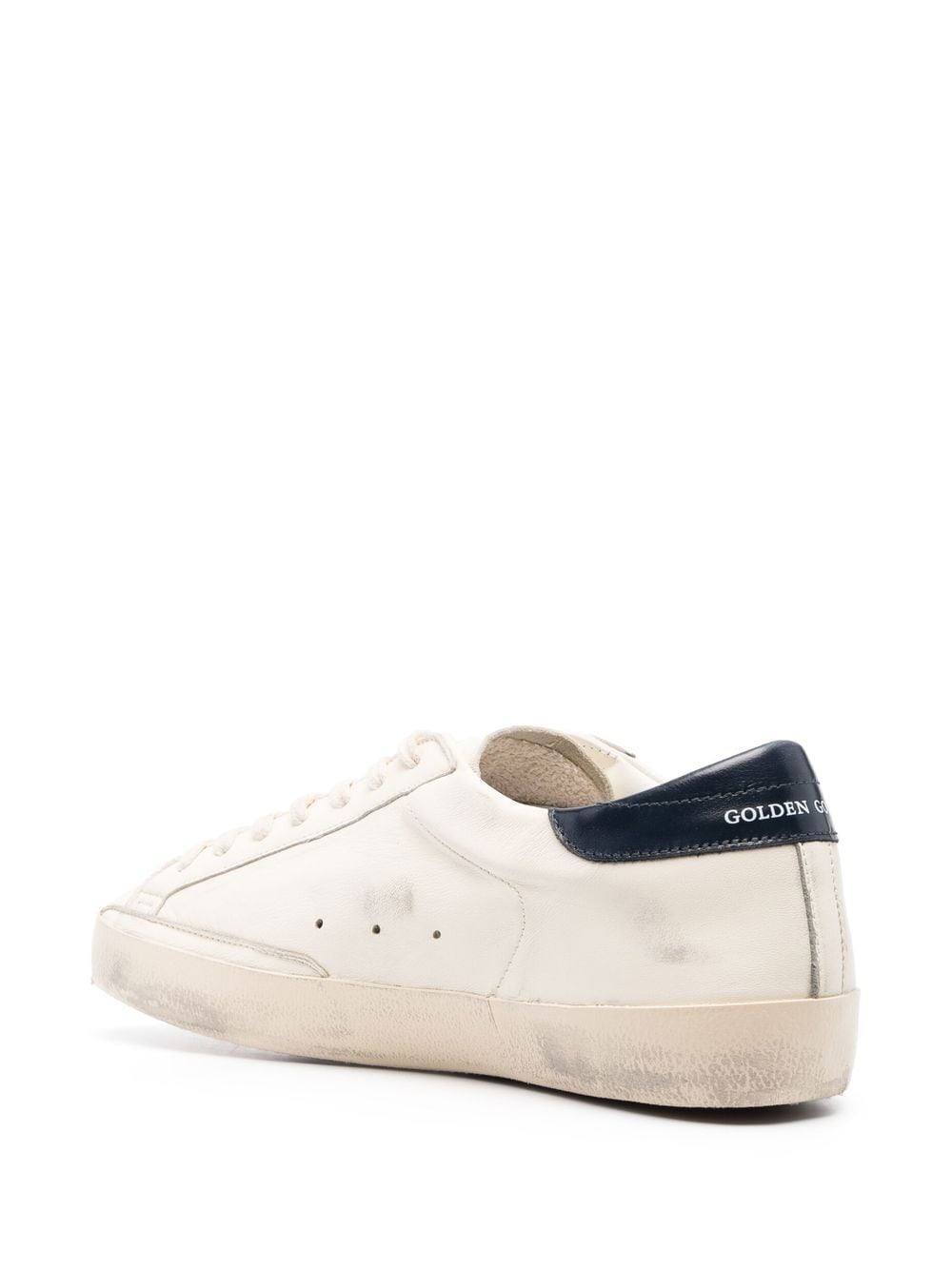 Golden Goose Deluxe Brand Super-Star Distressed Blue Leather Sneakers image 2