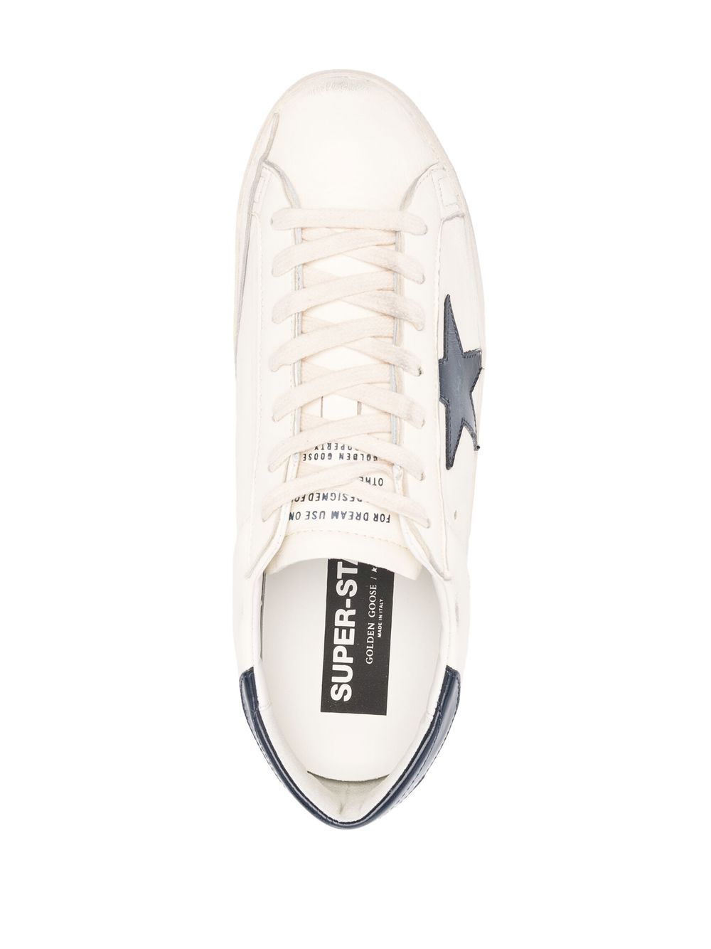 Golden Goose Deluxe Brand Super-Star Distressed Blue Leather Sneakers image 3