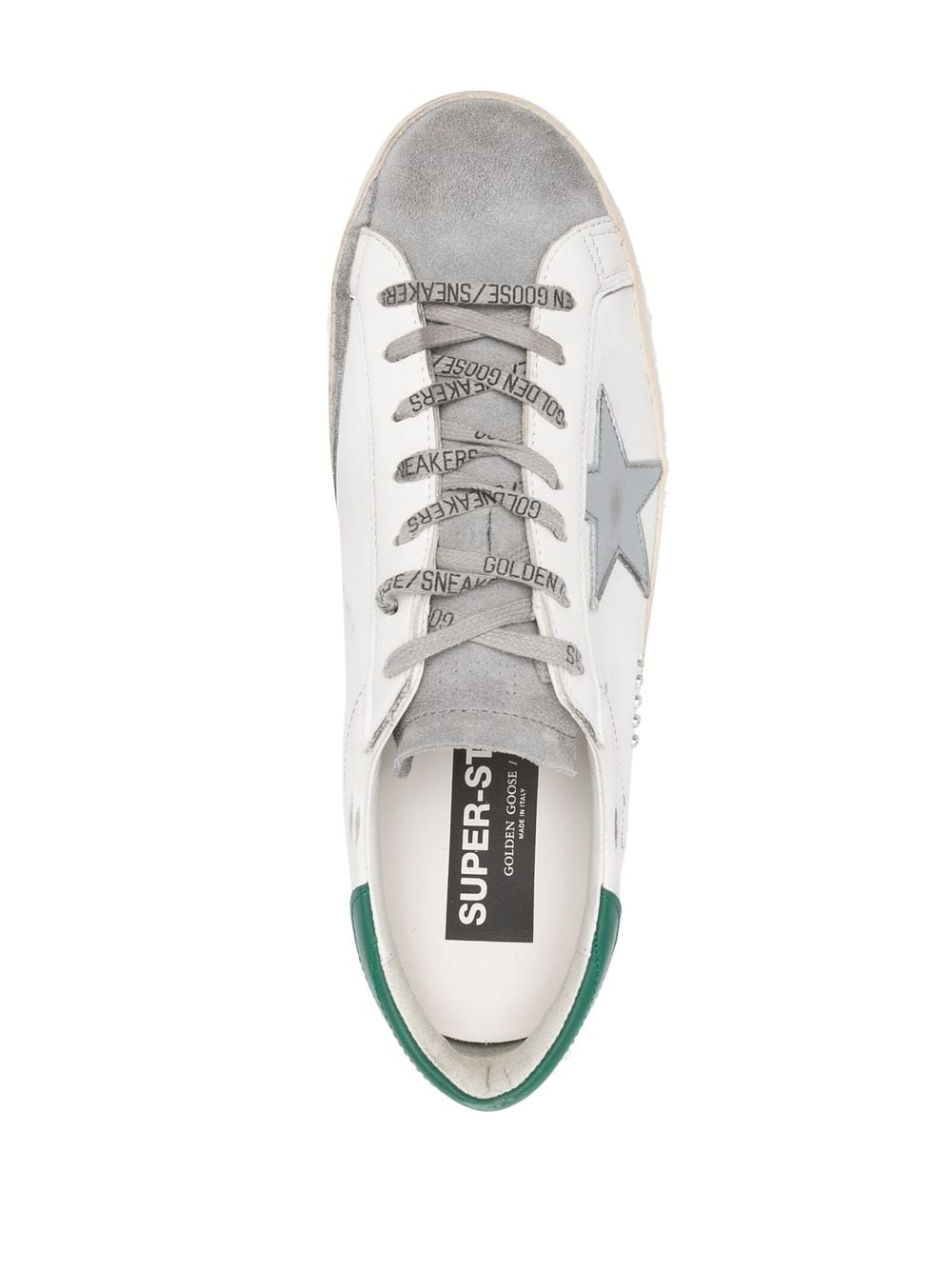 Golden Goose Super-Star Low-Top Sneakers in Green image 3