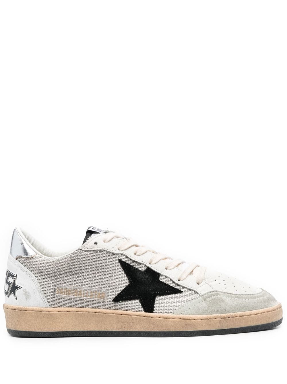 Golden Goose Ball-Star Low-Top Sneakers - Silver image 0