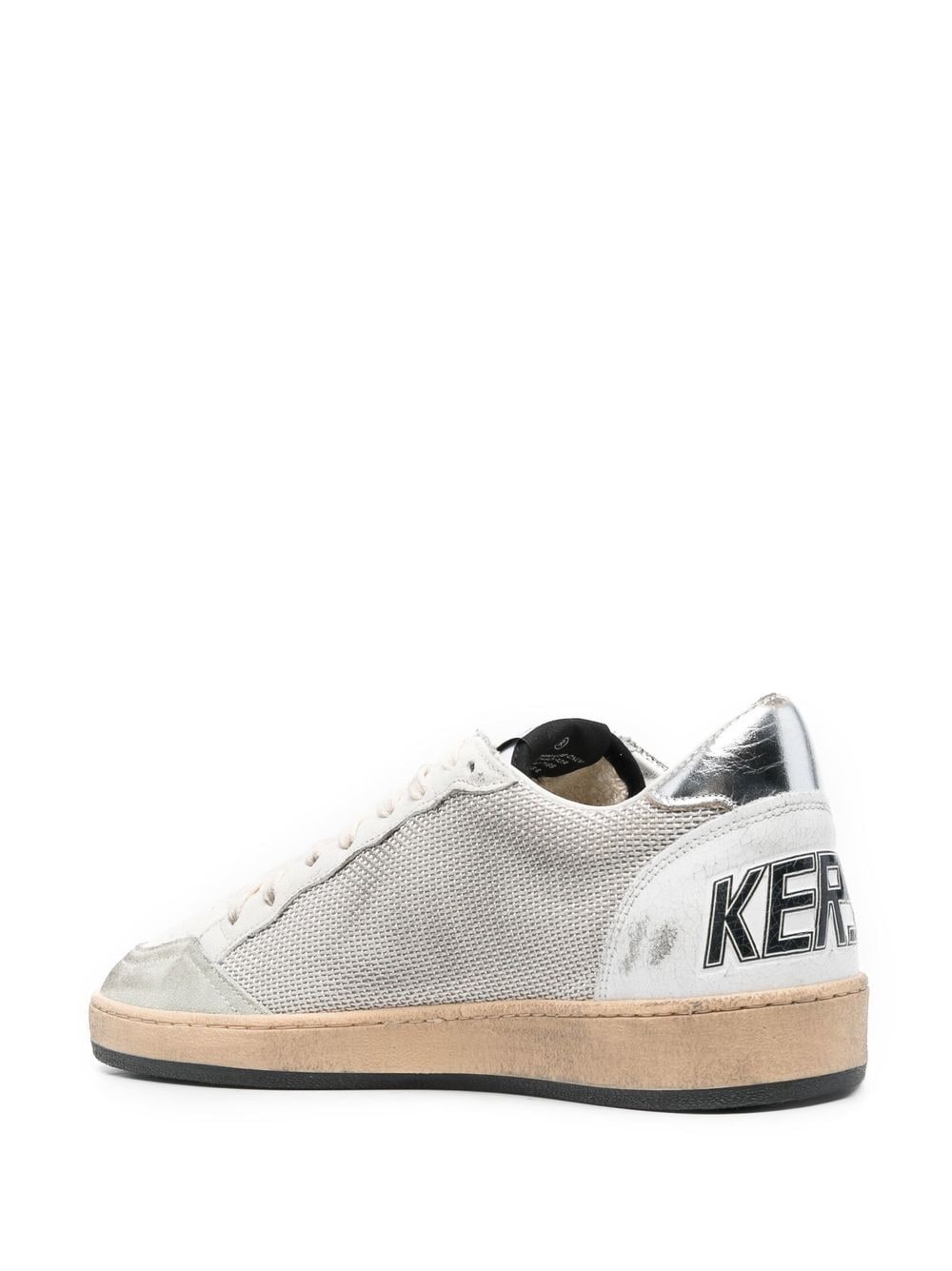 Golden Goose Ball-Star Low-Top Sneakers - Silver image 3