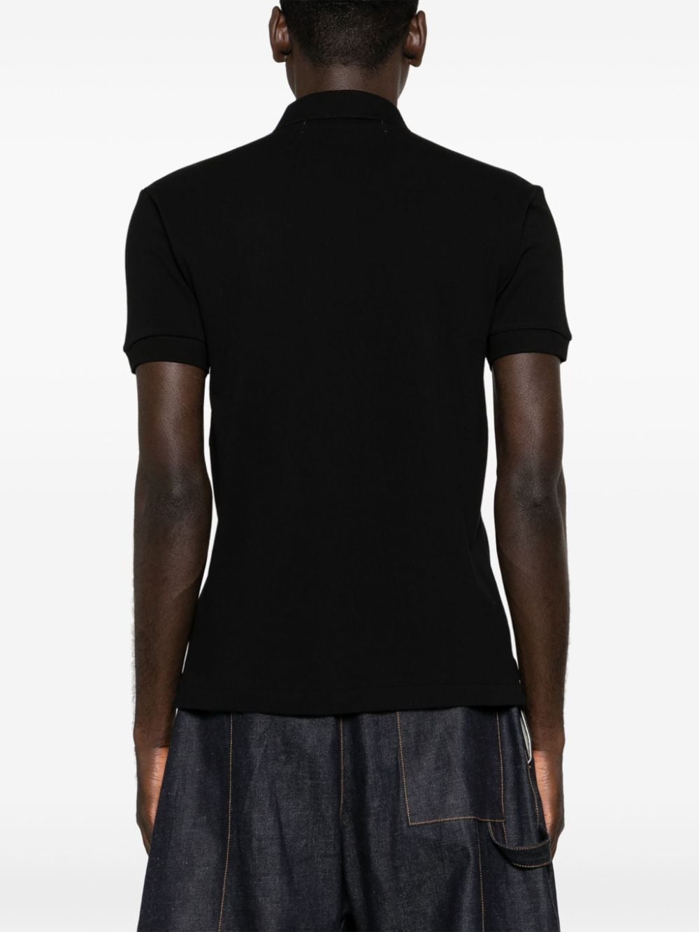 Comme des Garçons Play Black Cotton Piqué Polo Shirt image 1