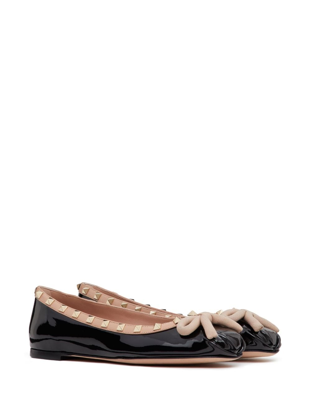 Valentino Garavani Rockstud Black Leather Ballerinas image 4