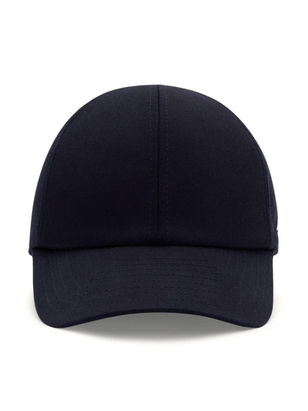 COURREGES PRE Black Cotton Twill Baseball Cap image 3