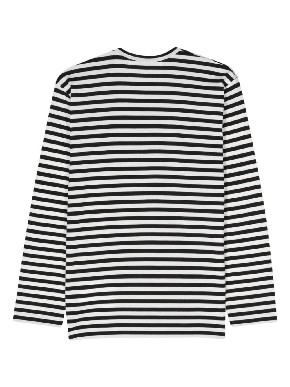 Comme des Garcons Black Cotton Jersey T-Shirt with Stripes image 1