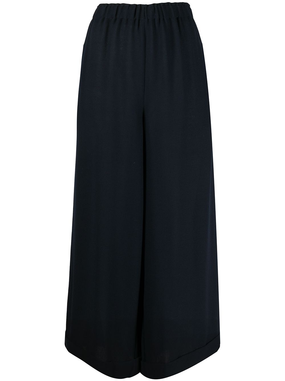 Daniela Gregis Navy Wool Wide-Leg Trousers image 0