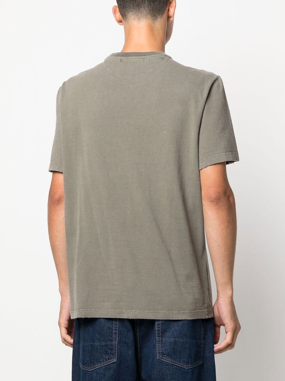 Golden Goose Distressed Cotton T-Shirt - Green image 2