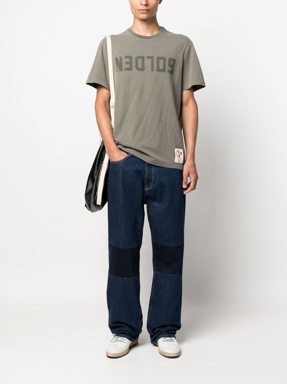 Golden Goose Distressed Cotton T-Shirt - Green image 3