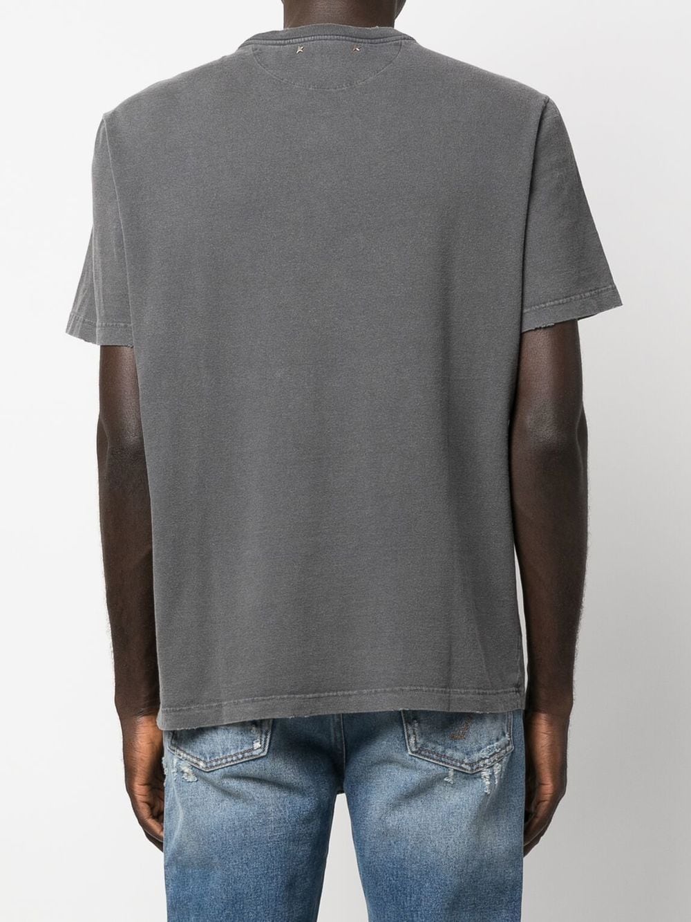 Golden Goose Grey Logo Print Short Sleeve T-Shirt image 4