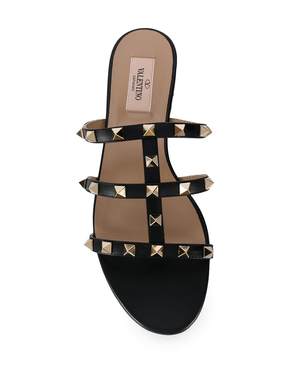 Valentino Garavani Black Rockstud Cage Sandals image 3