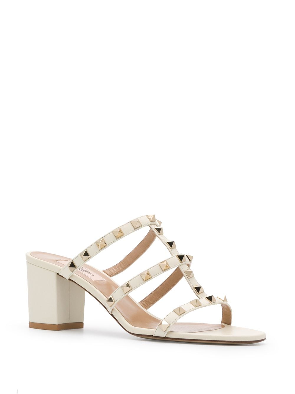 Valentino Garavani Rockstud Leather Sandals - White image 1