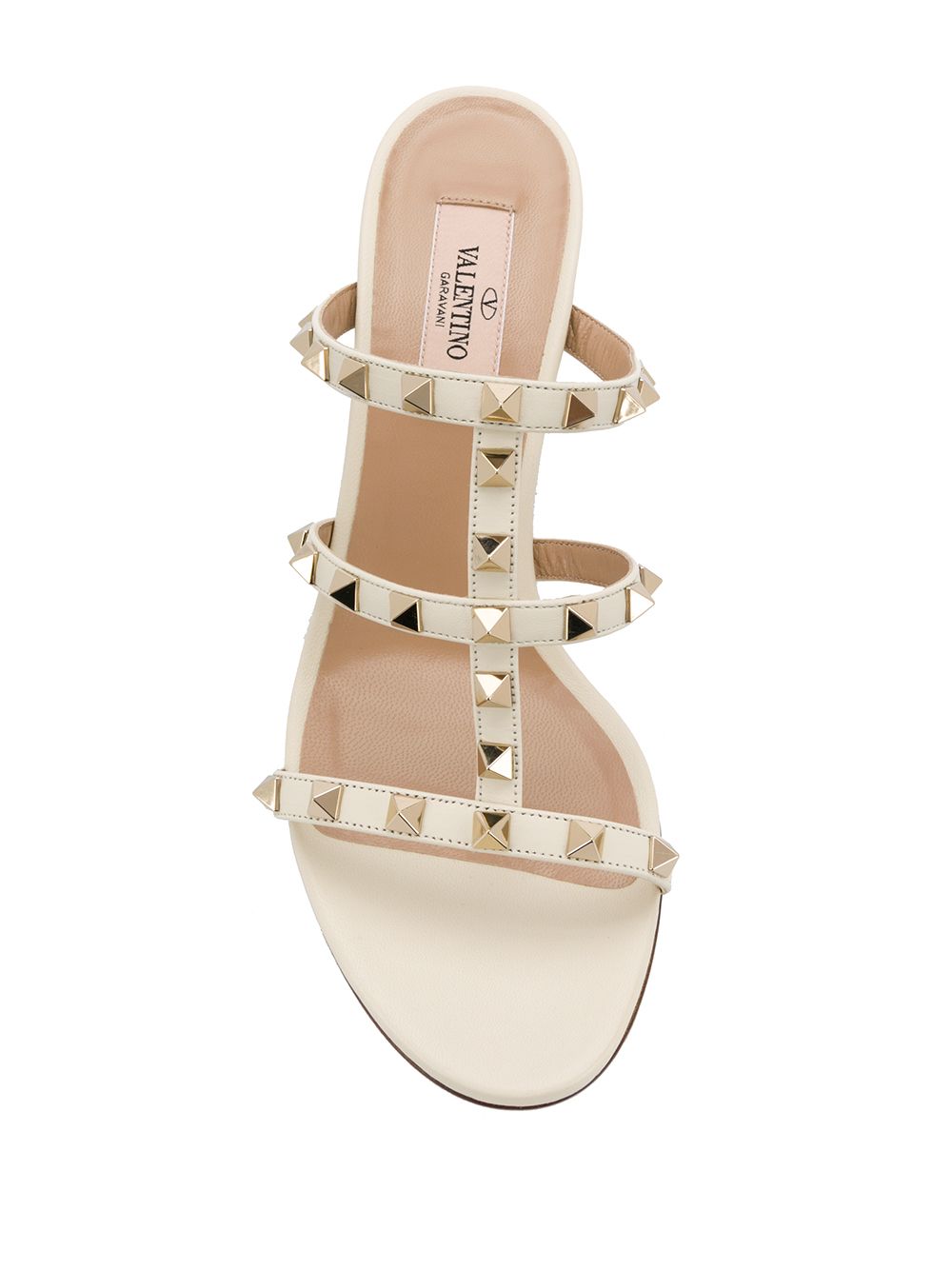 Valentino Garavani Rockstud Leather Sandals - White image 3