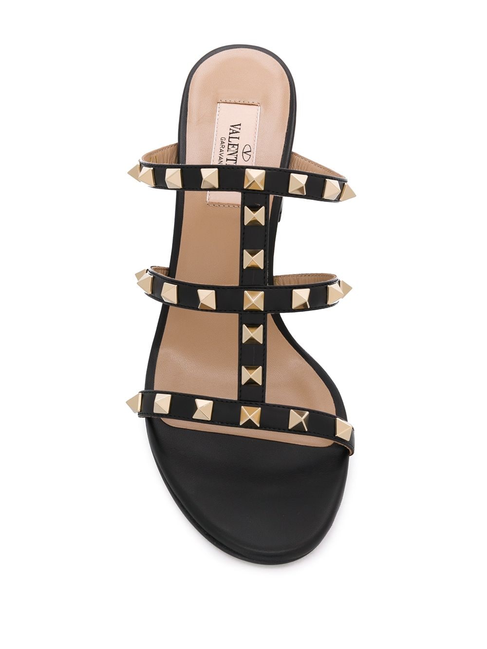 Valentino Garavani Rockstud Black Leather Sandals image 1