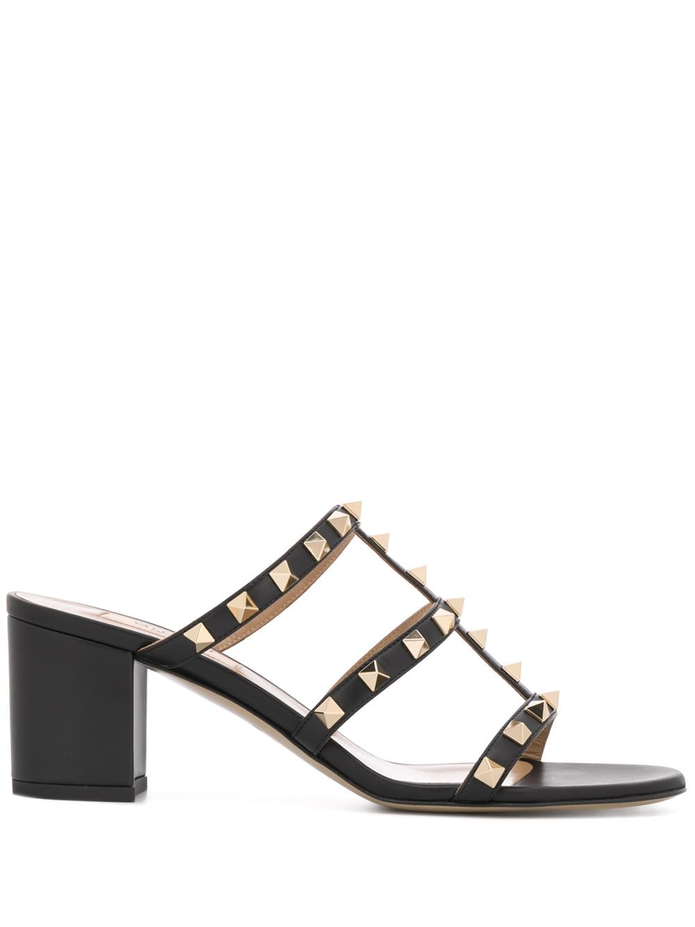 Valentino Garavani Rockstud Black Leather Sandals image 0