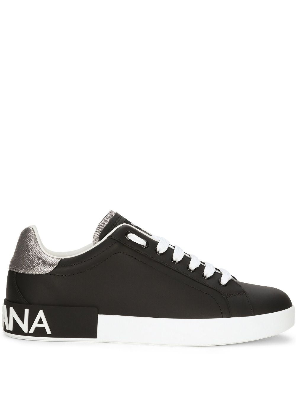 Dolce & Gabbana Black Leather Low-Top Sneakers image 0