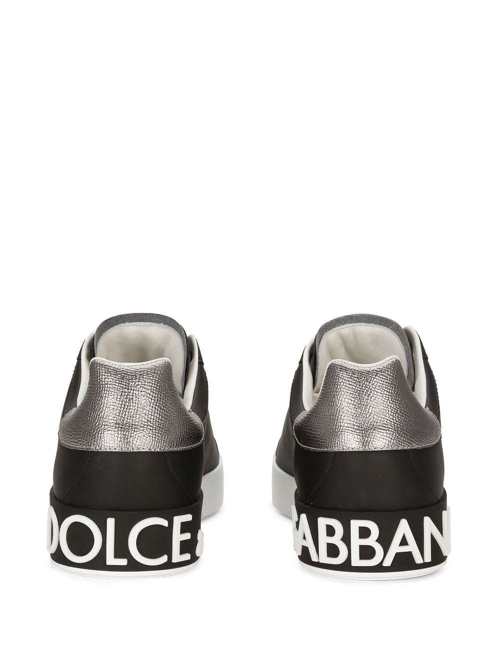 Dolce & Gabbana Black Leather Low-Top Sneakers image 2