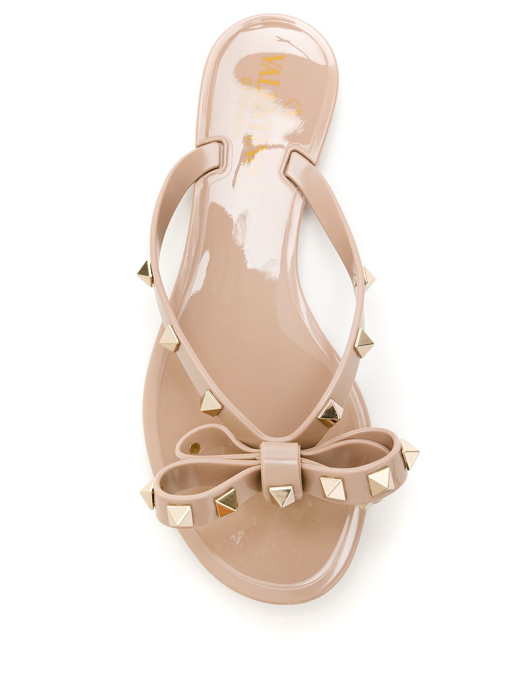 Valentino Garavani Rockstud Powder Pink Flip-Flop Sandals image 1