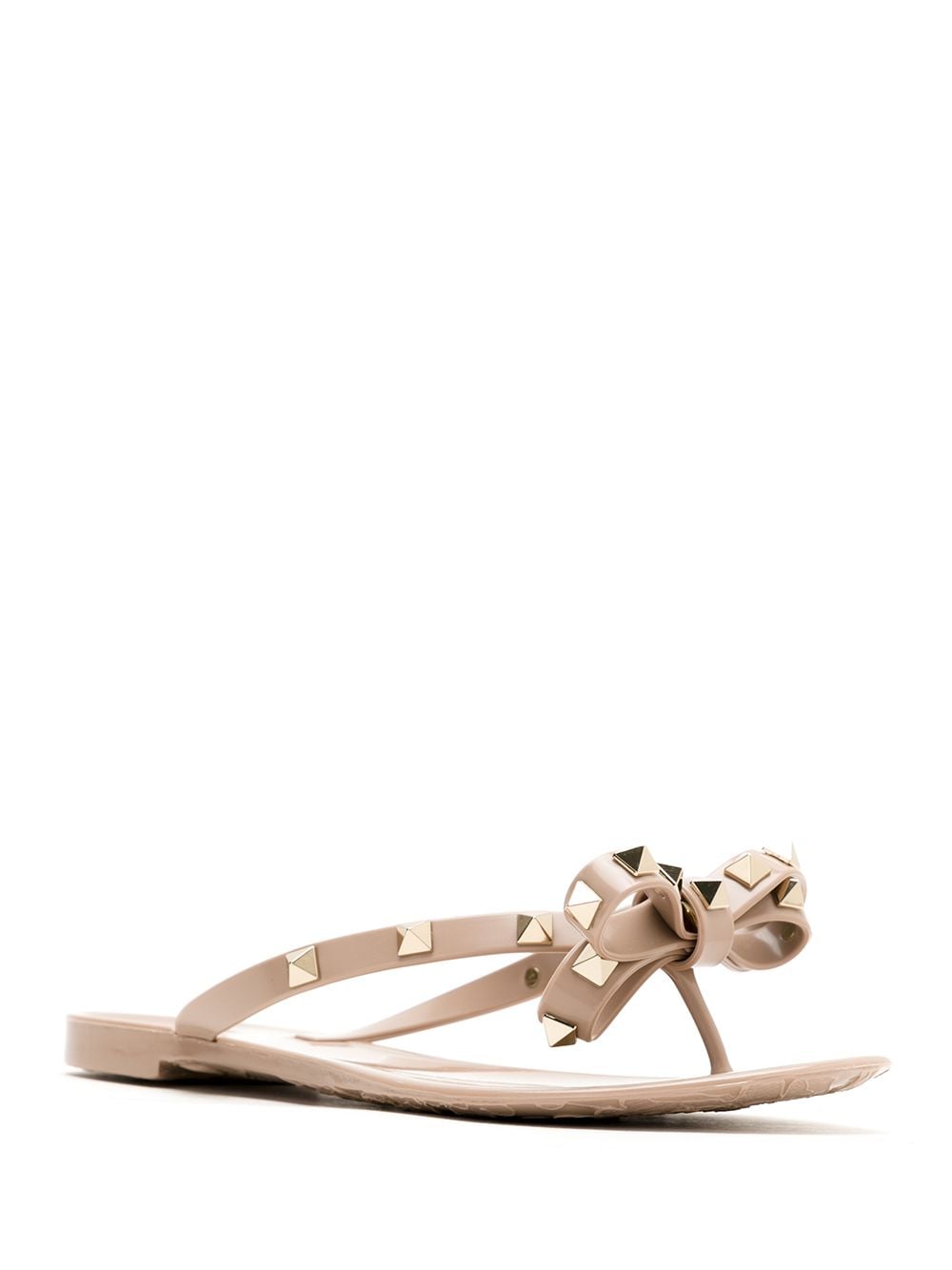 Valentino Garavani Rockstud Powder Pink Flip-Flop Sandals image 3