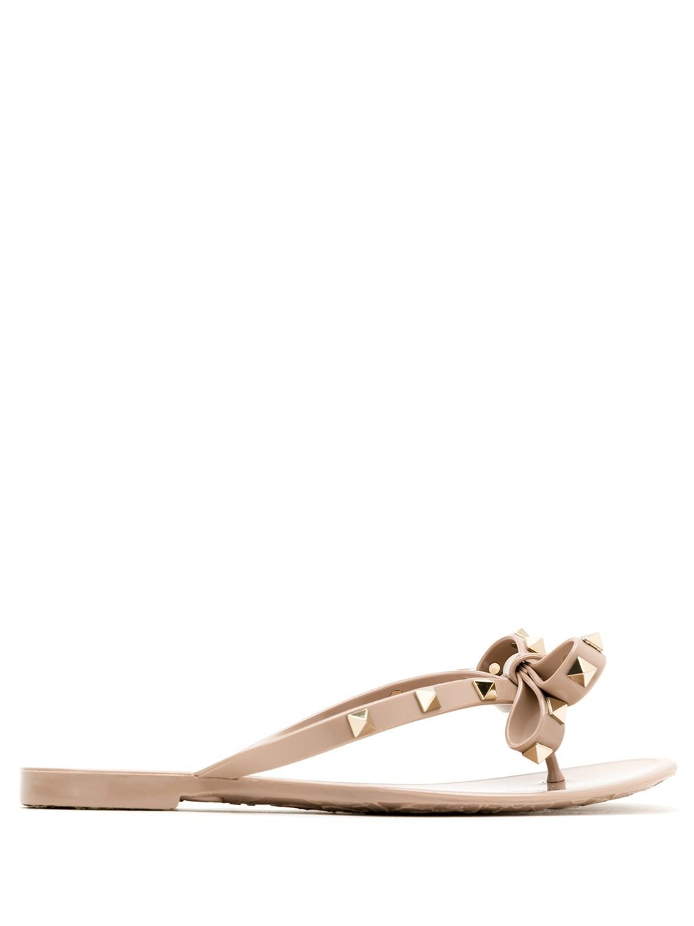 Valentino Garavani Rockstud Powder Pink Flip-Flop Sandals image 0