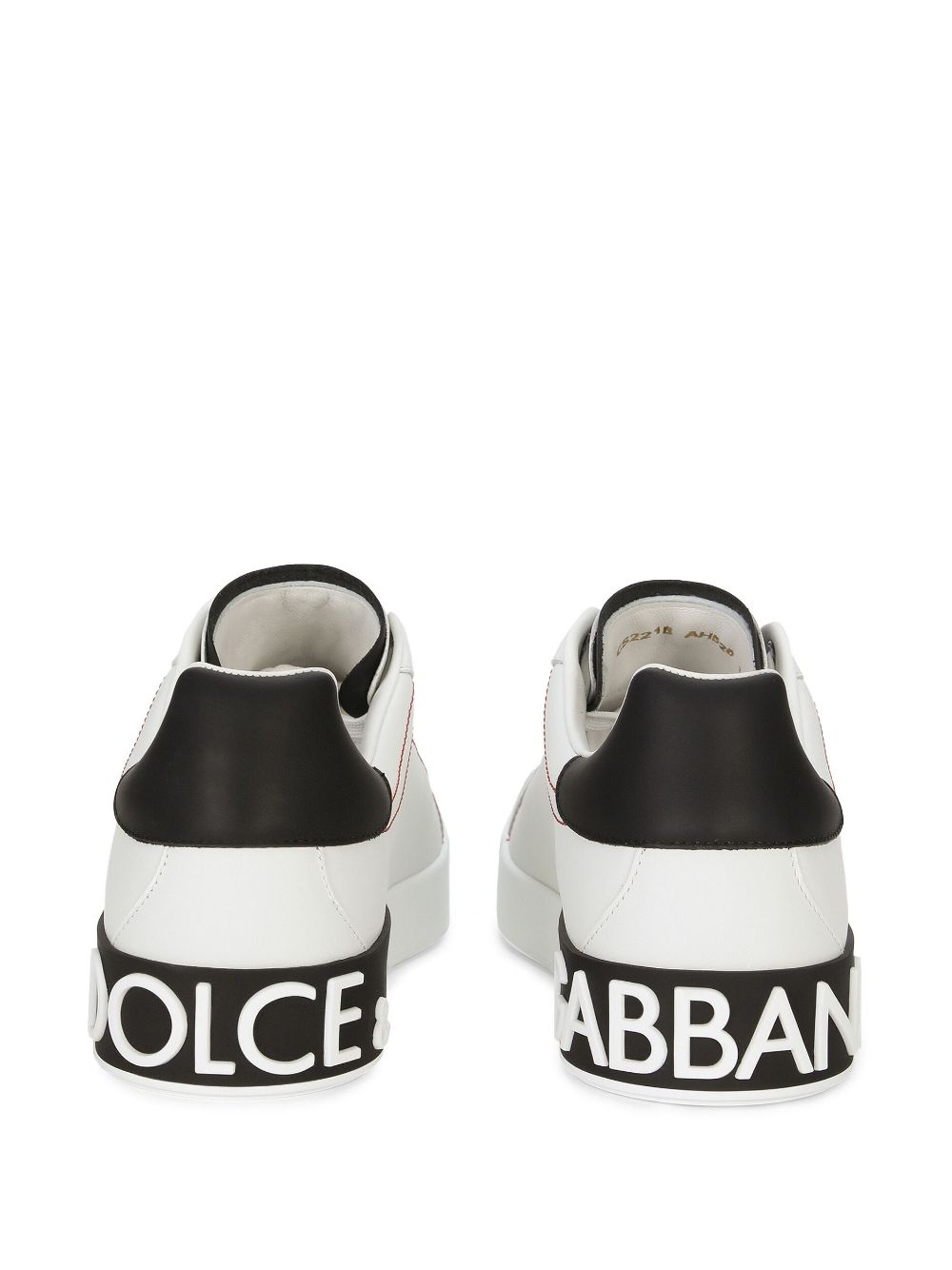 Dolce & Gabbana White Leather Logo Patch Low-Top Sneakers image 1