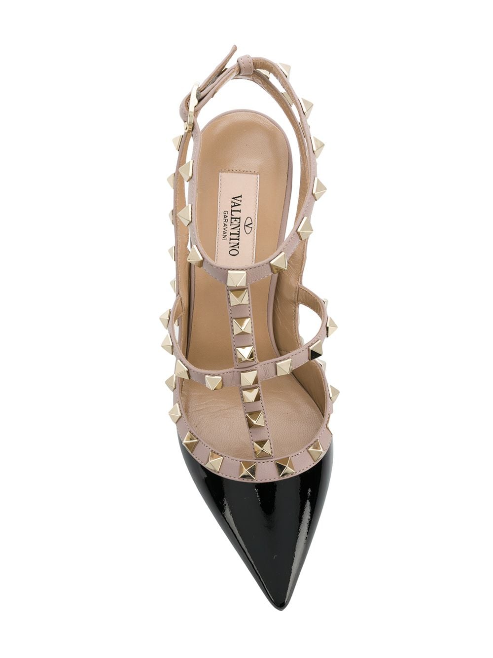 Valentino Garavani Black Leather Rockstud Pointed-Toe Stiletto Heels image 3