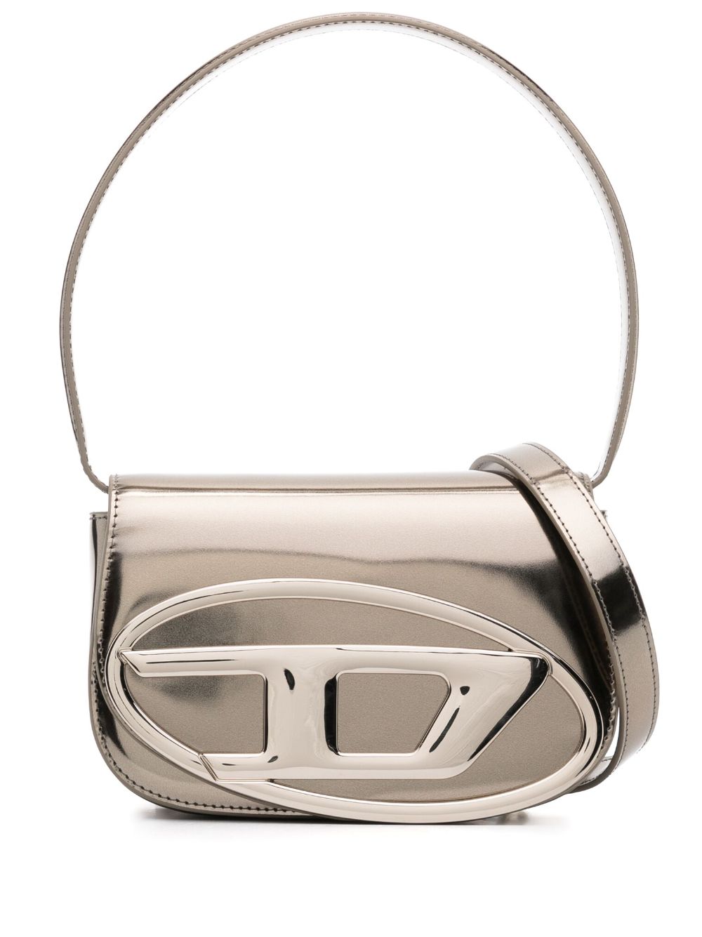 Diesel Golden Mirrored Leather Shoulder Bag image 0