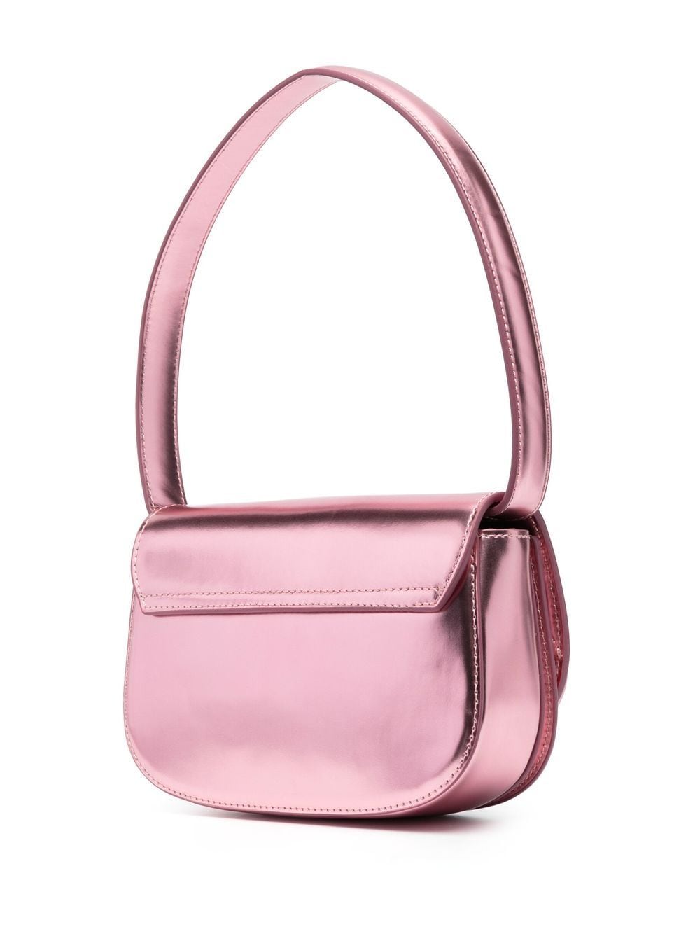 Diesel Pink Calf Leather Metallic Shoulder Bag image 2