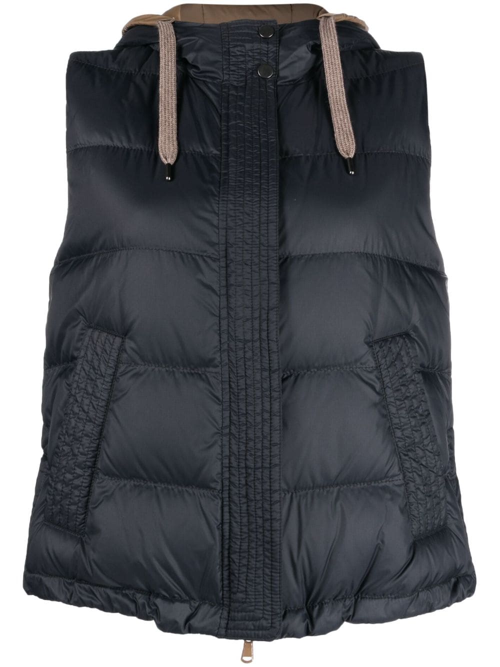 Brunello Cucinelli Blue Down-Filled Quilted Jacket image 0