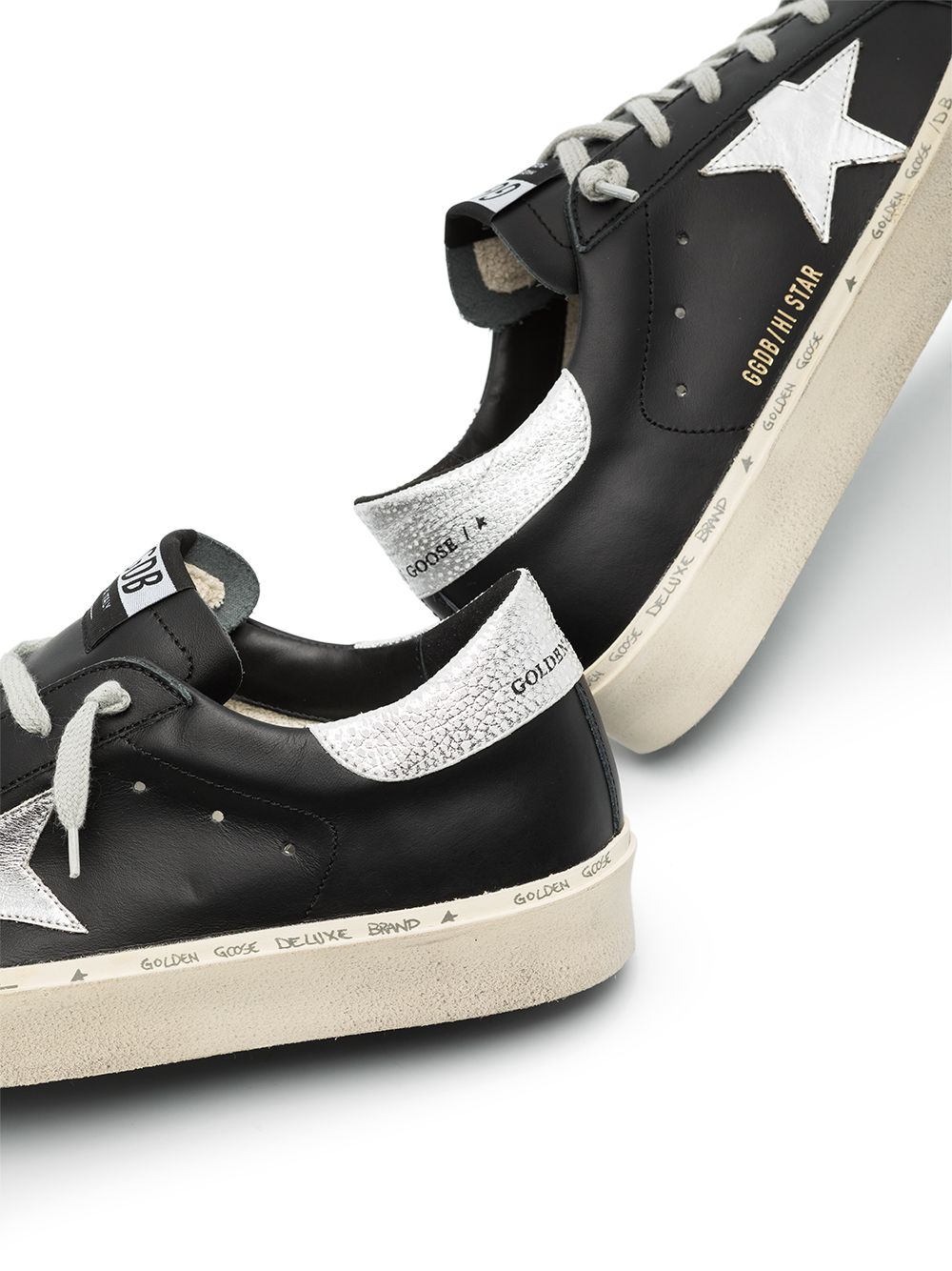 Golden Goose Women's Hi Star Black Leather Sneakers image 1