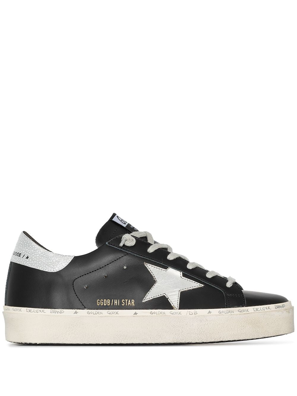 Golden Goose Women's Hi Star Black Leather Sneakers image 0