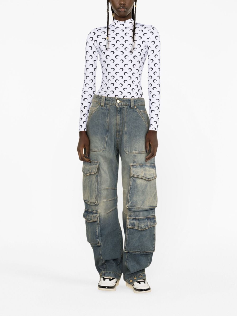 Golden Goose Deluxe Brand Women's Blue Denim Cargo Trousers image 2