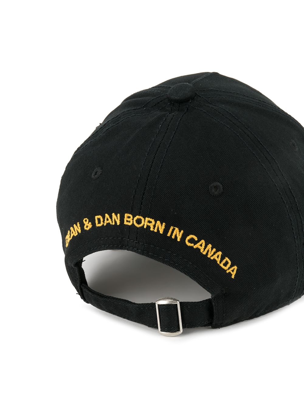 DSQUARED2 Black Baseball Cap with Canadian Flag Patch image 1