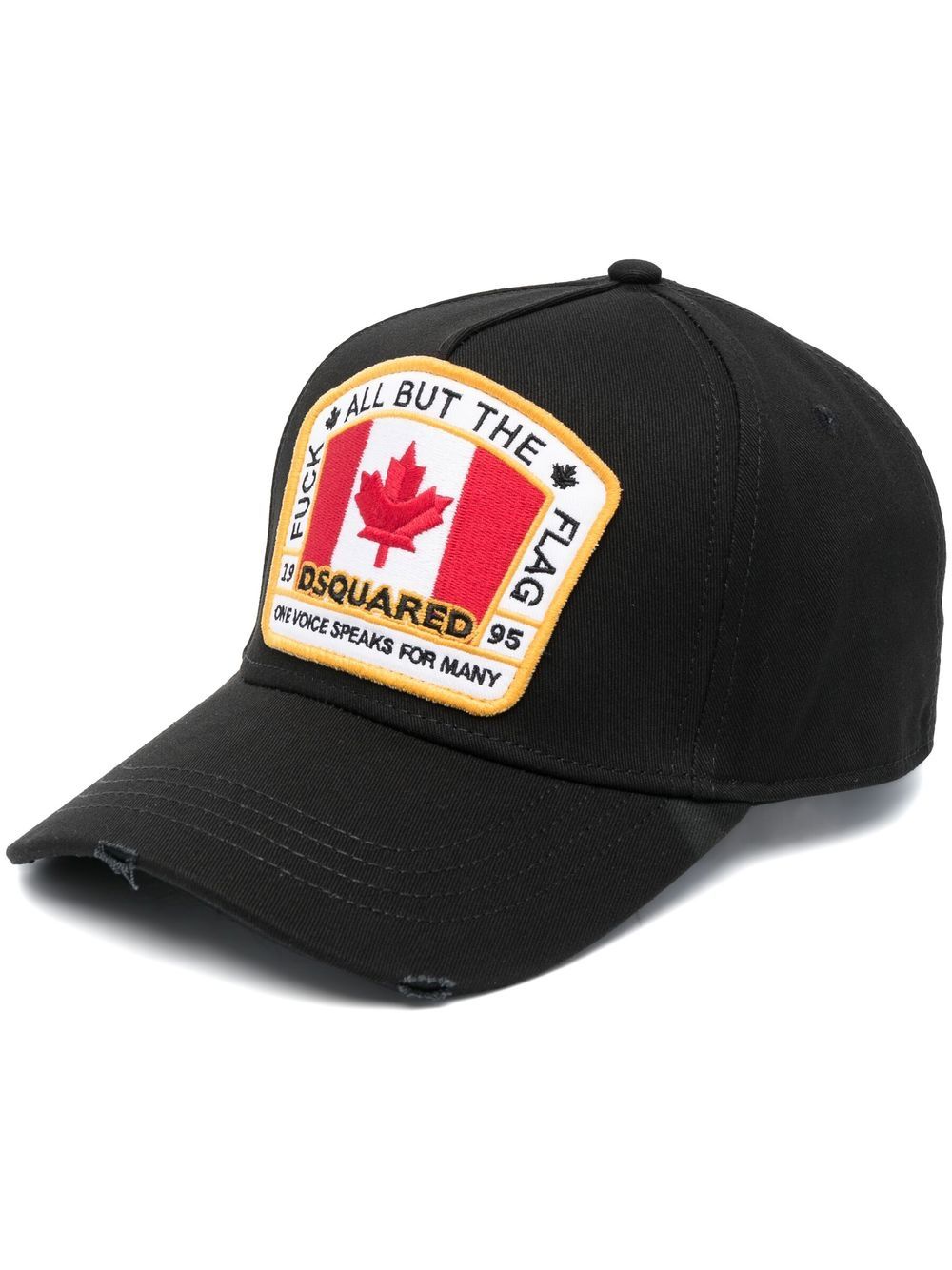 DSQUARED2 Black Baseball Cap with Canadian Flag Patch image 2