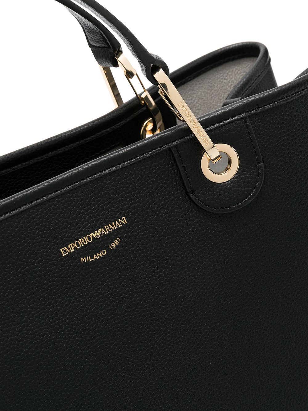 Emporio Armani Capsule Black Logo Tote Bag image 2