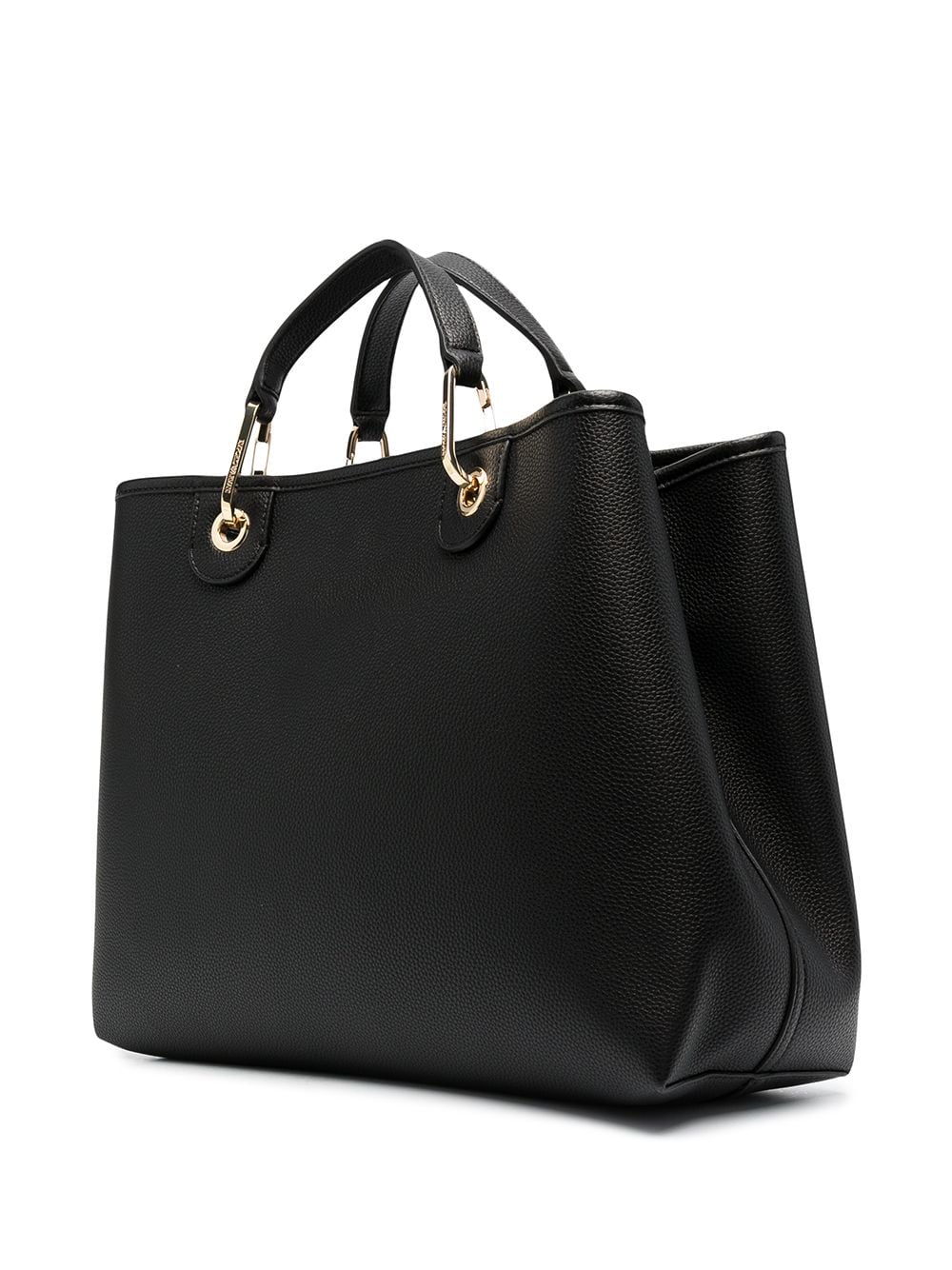 Emporio Armani Capsule Black Logo Tote Bag image 3