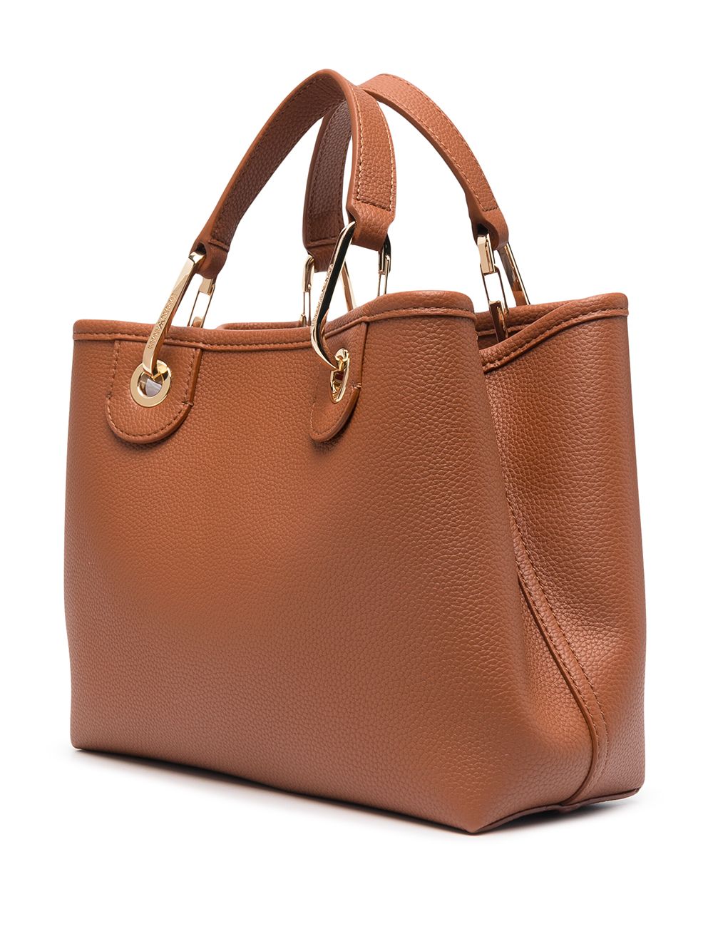 Emporio Armani Capsule Leather Tote Bag - Brown image 3