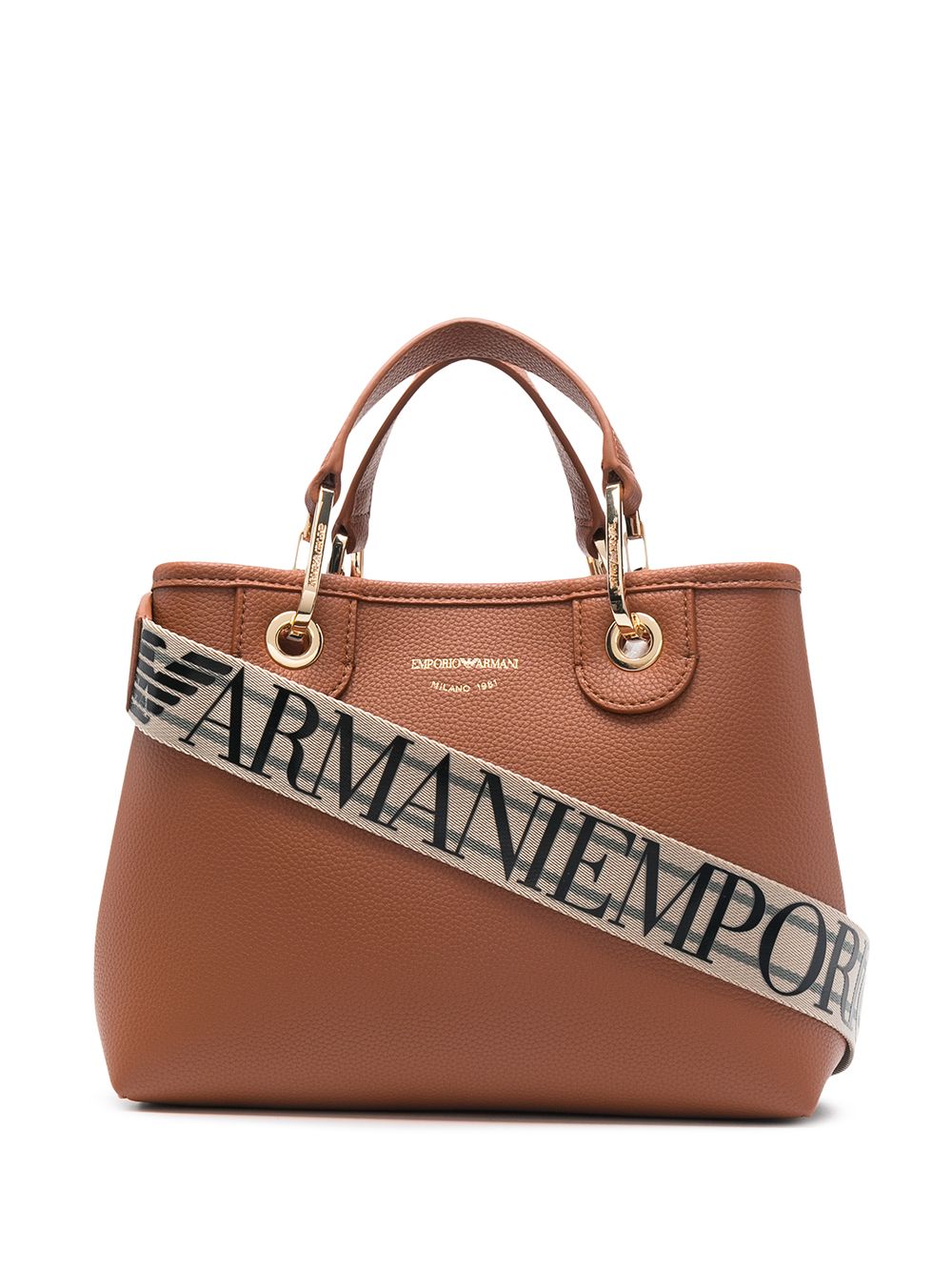 Emporio Armani Capsule Leather Tote Bag - Brown image 0