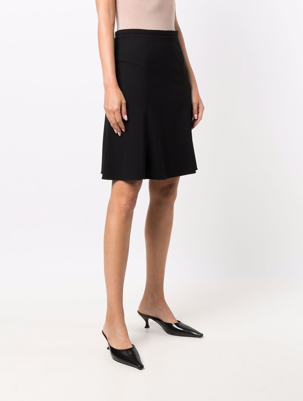 Emporio Armani Black High-Waisted A-Line Skirt image 3