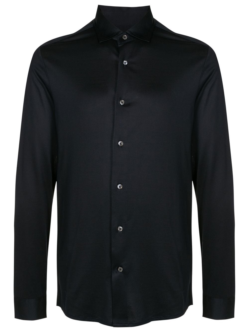 Emporio Armani Blue Cotton-Lyocell Blend Shirt image 0