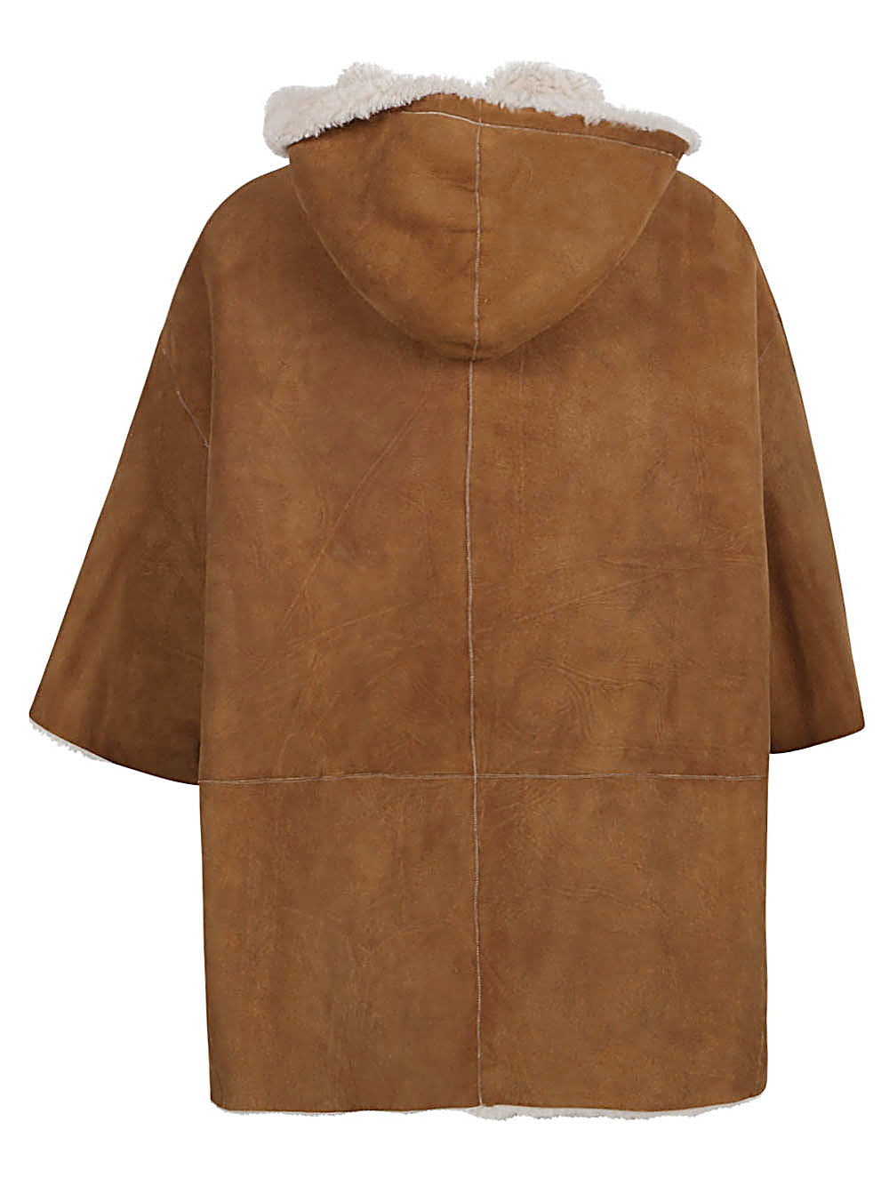 ENES Camel Double-Breasted Cape Jacket image 1