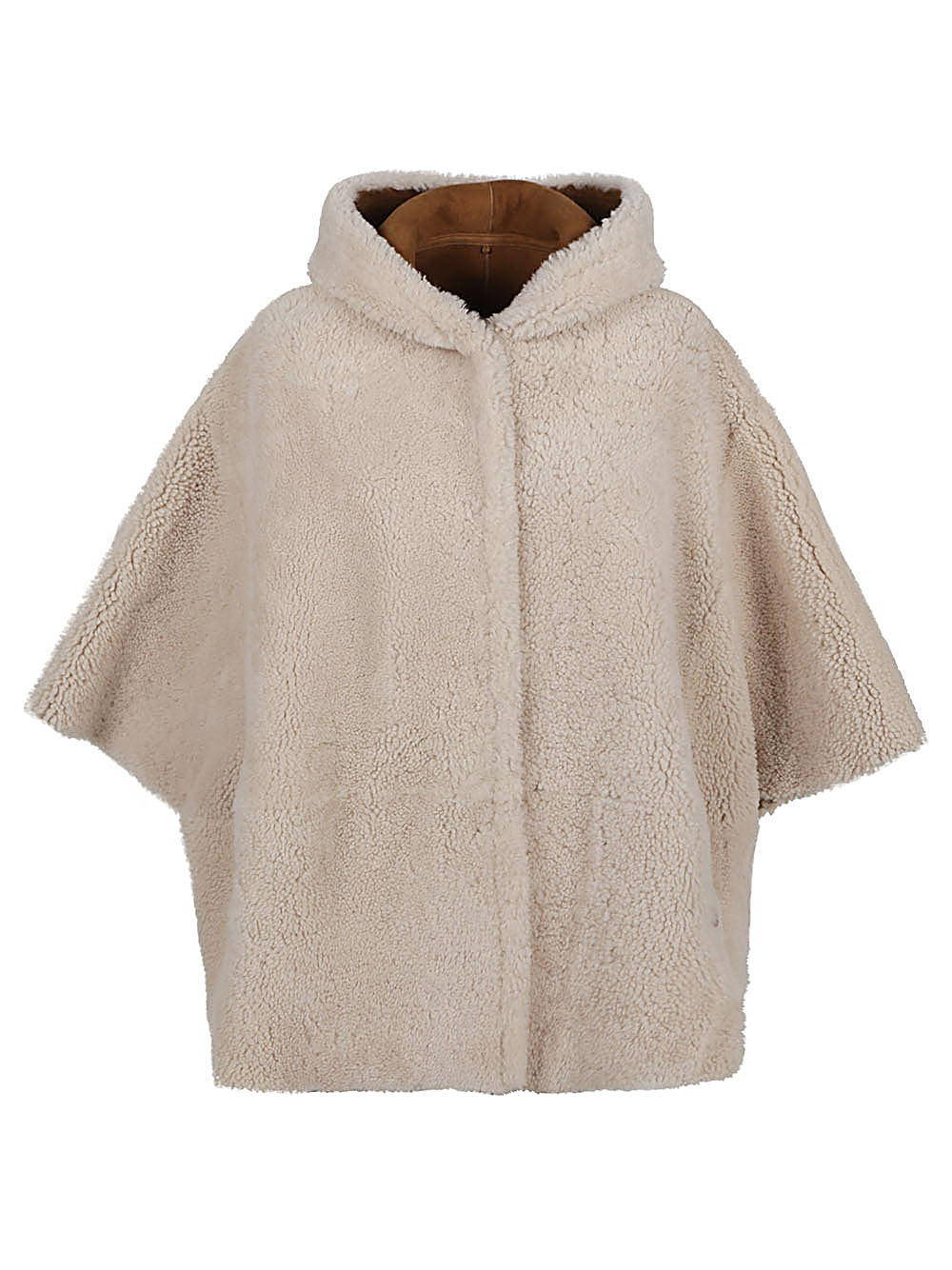 ENES Camel Double-Breasted Cape Jacket image 2