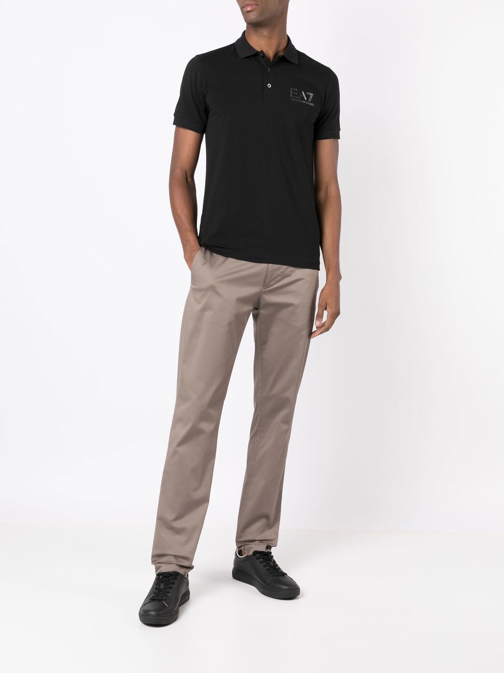 Emporio Armani Slim Fit Tailored Trousers in Dove Grey image 2